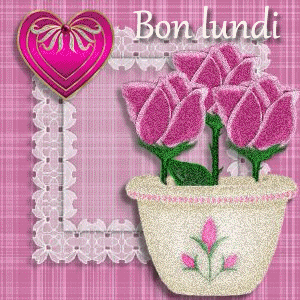 Gif animé Bon lundi tulipes